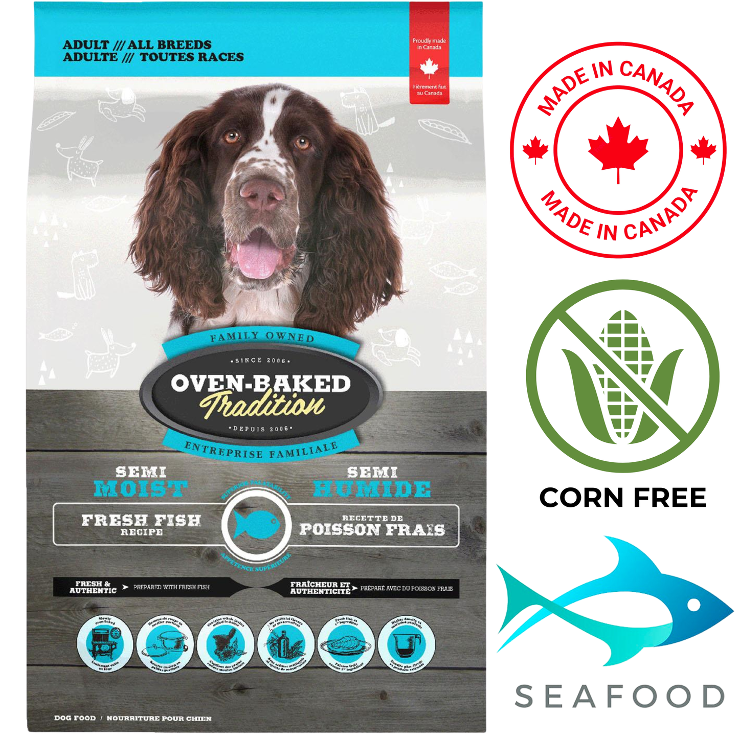 Oven-Baked Tradition - Adult Semi Moist Fish Dry Dog Food