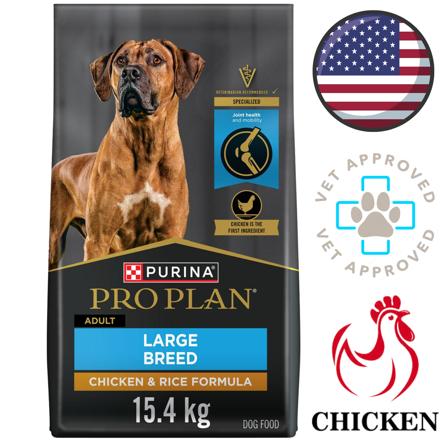 Purina - Pro Plan Specialized Shredded Blend Large Breed Chicken & Rice Dry Dog Food
