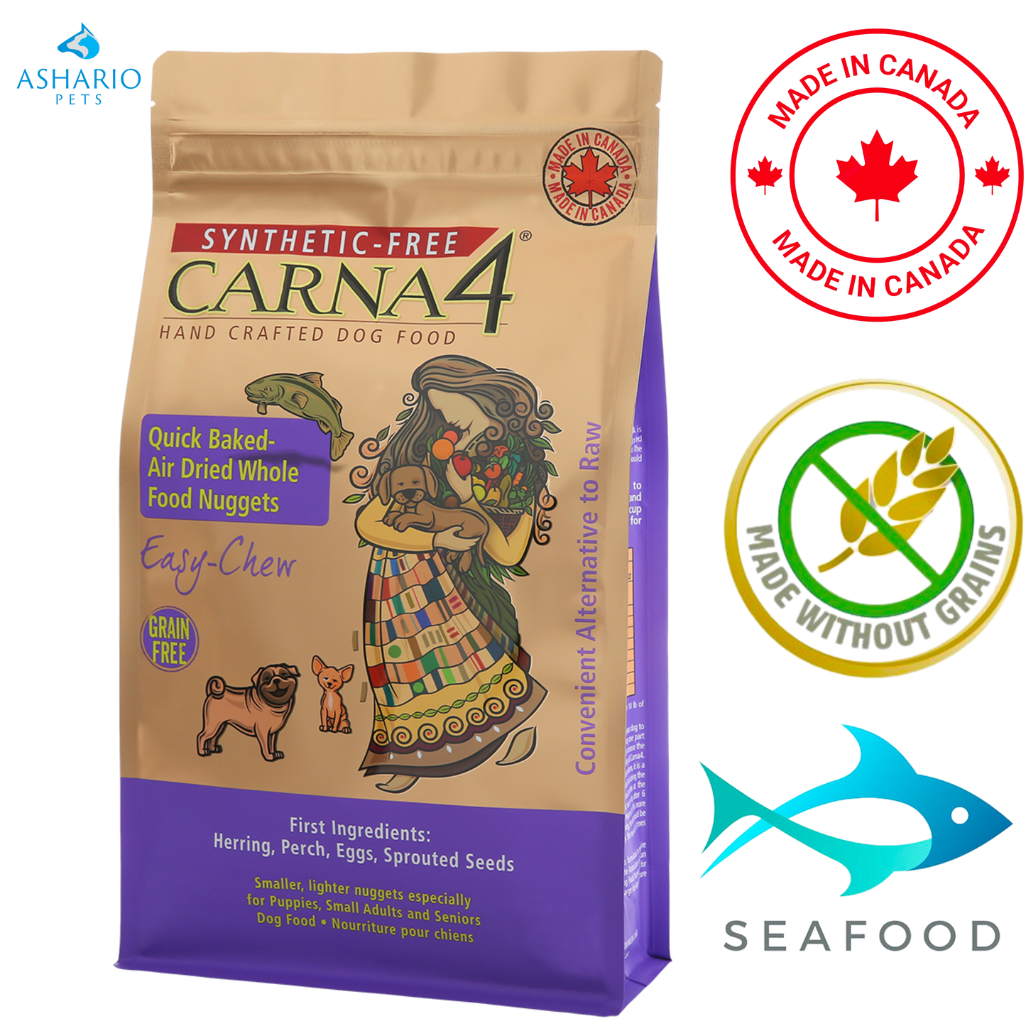 Carna4 - Easy Chew Grain Free Fish Dry Dog Food