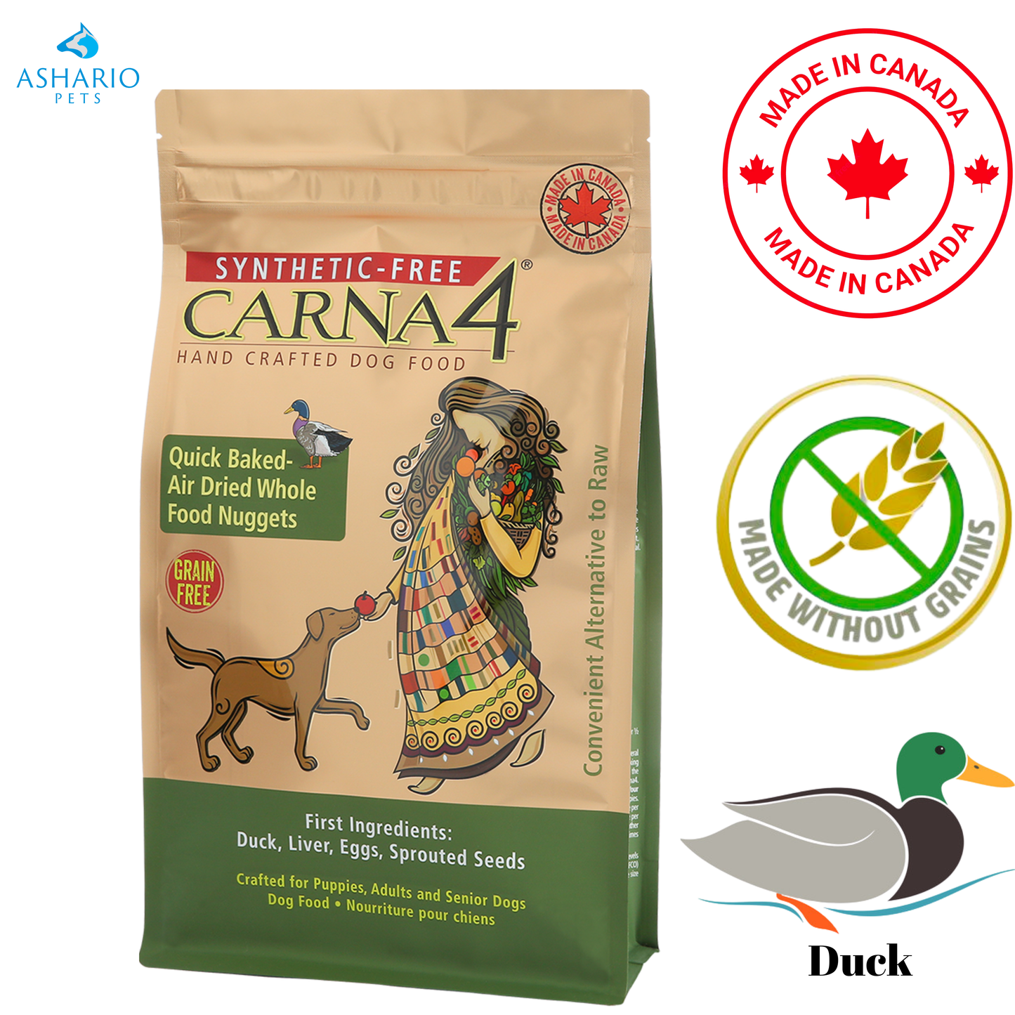 Carna4 - Handcrafted Grain Free Duck Dry Dog Food
