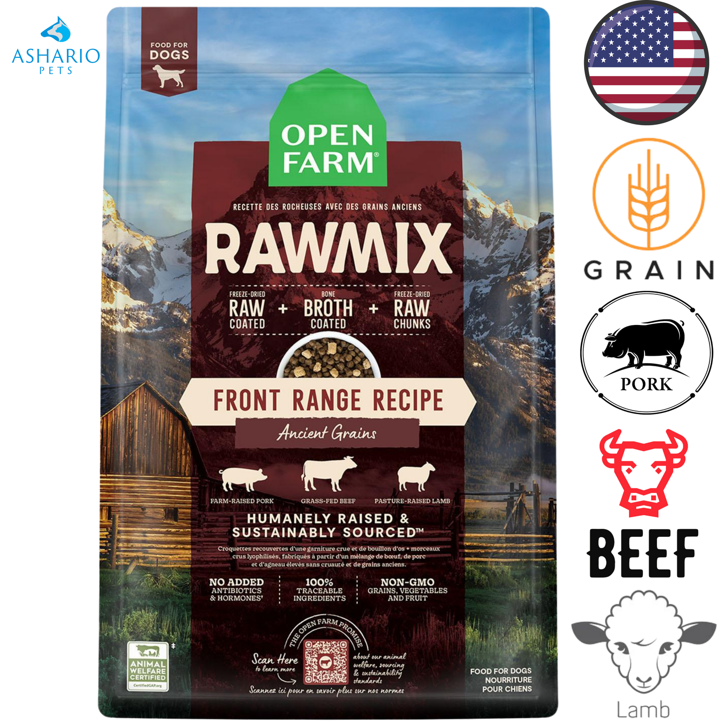 Open Farm - Front Range Red Meat & Ancient Grains RawMix Dry Dog Food — main