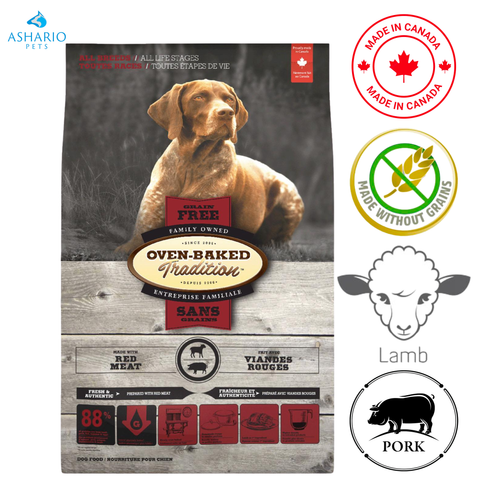 Oven-Baked Tradition - Nourriture sèche pour chiens sans céréales à base de viande rouge pour toutes les races et tous les stades de vie - 5 lb, 25 lb