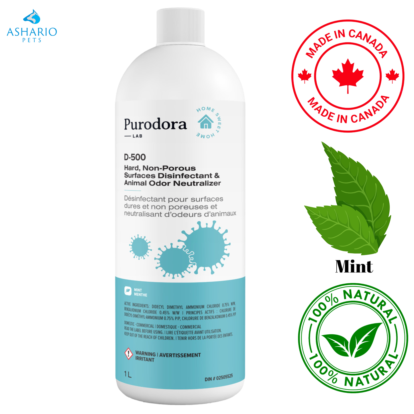 Purodora - D-500 Disinfectant & Animal Odour Neutralizer