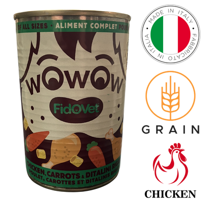FidoVet - Wowow Chicken, Carrots & Ditalini Rigati Canned Dog Food