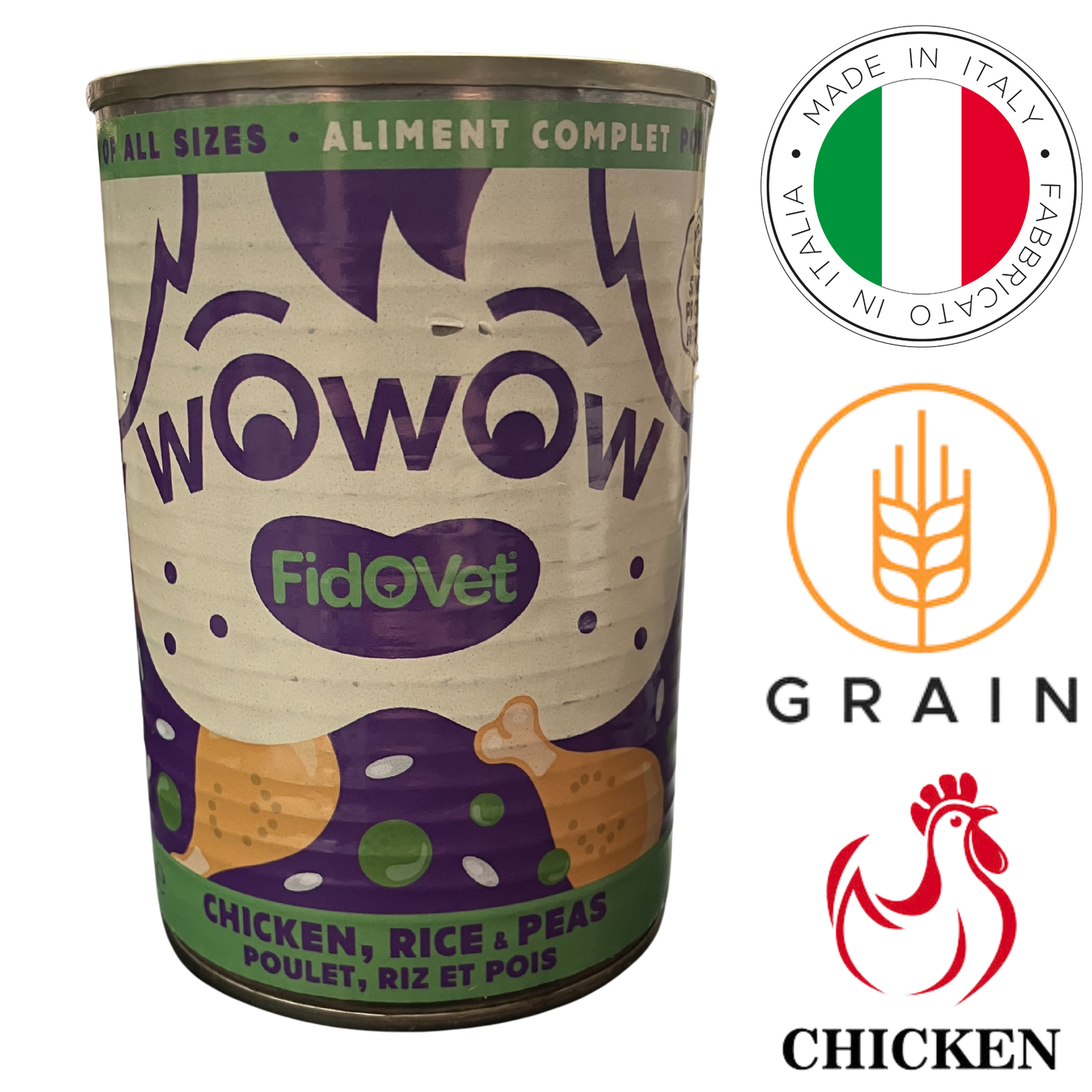 FidoVet - Wowow Chicken, Rice & Peas Puppy Canned Dog Food — main