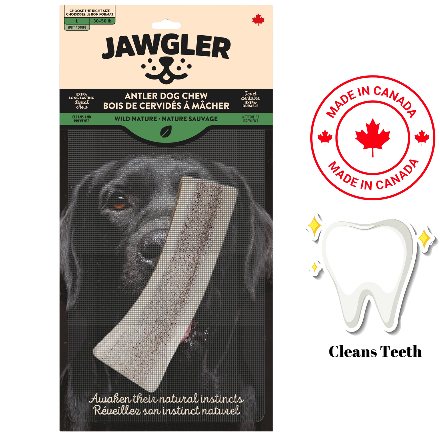 Jawgler - Antler Dog Chew — view 3