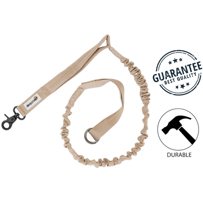 Dexypaws - No Pull Bungee Leash with Handle Nude And Black