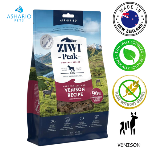 ZIWI - Croquettes séchées à l'air pour chien au chevreuil - 454 grammes