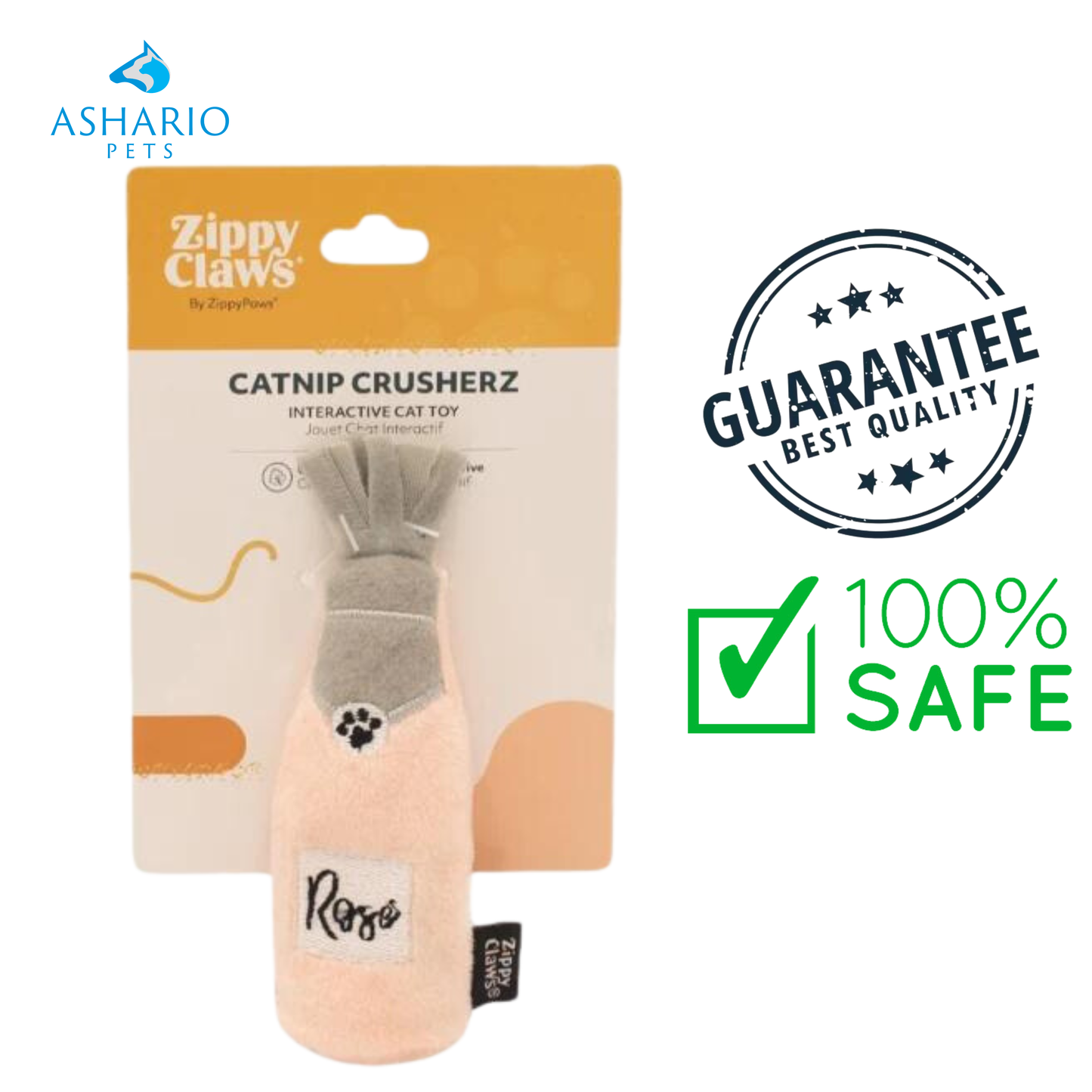 ZippyClaws - Jouet pour chat Catnip Crusherz Whiskey