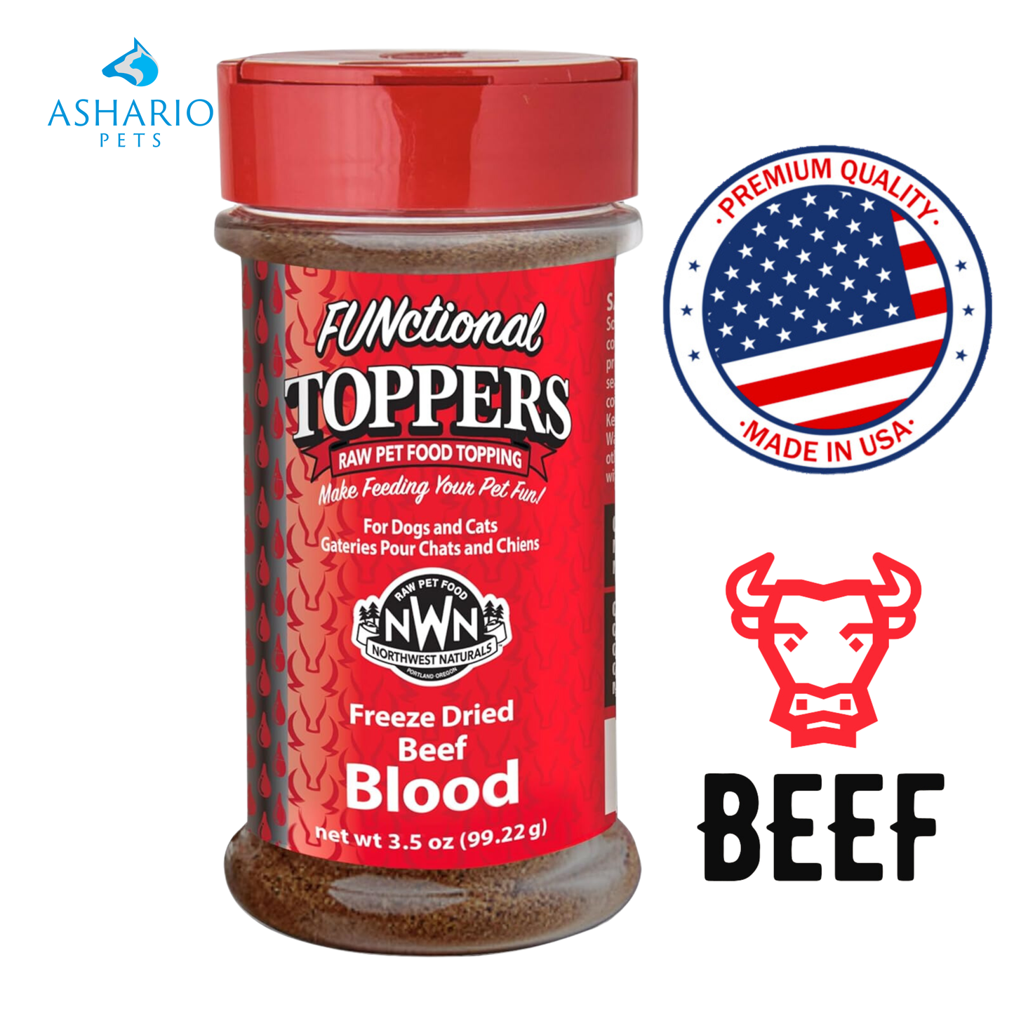 Northwest Naturals - Functional Toppers Sang de bœuf - 99 grammes