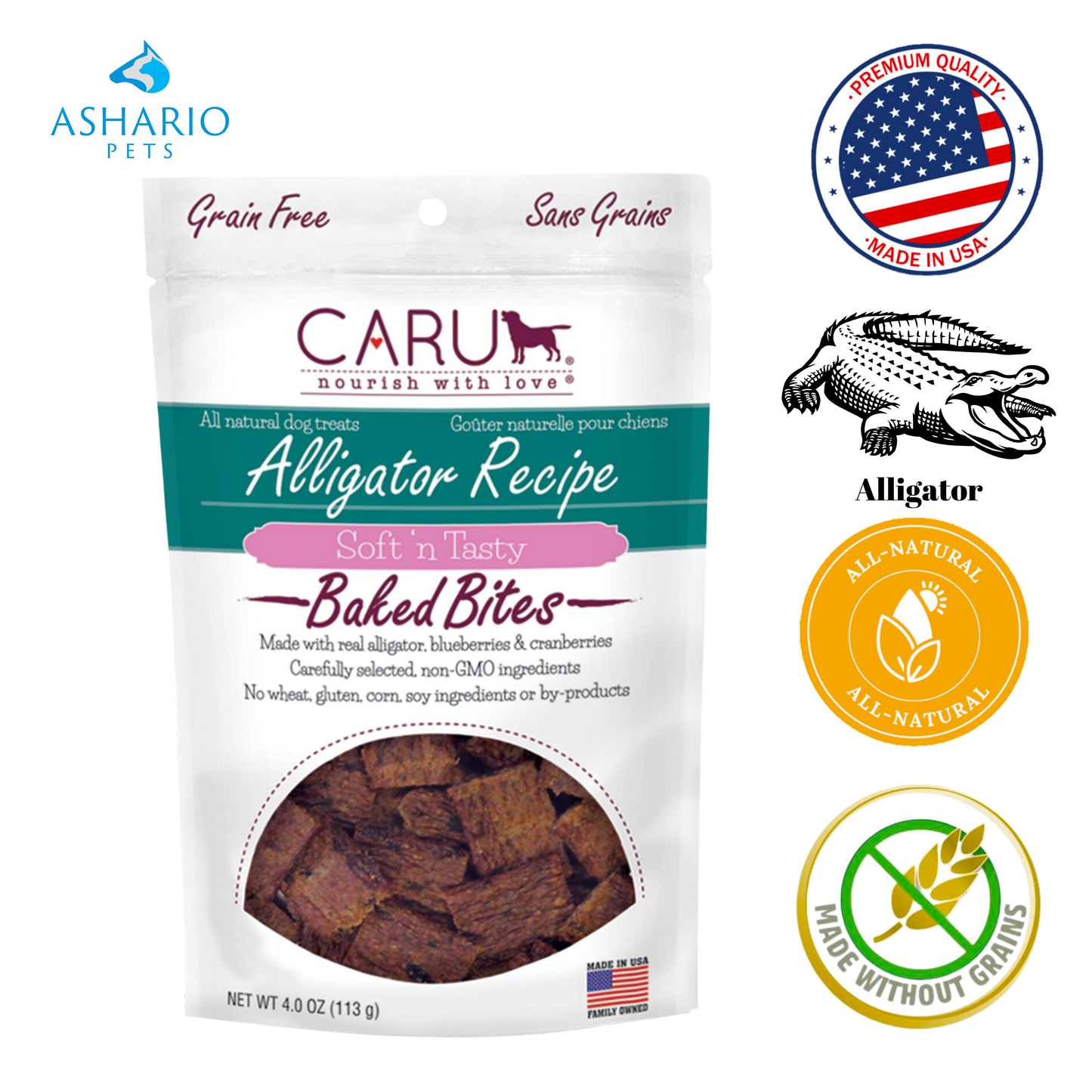 Caru - Alligator Bites Dog Treats