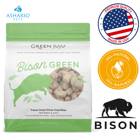 Green Juju - Freeze Dried Whole Food Bites Bison Green