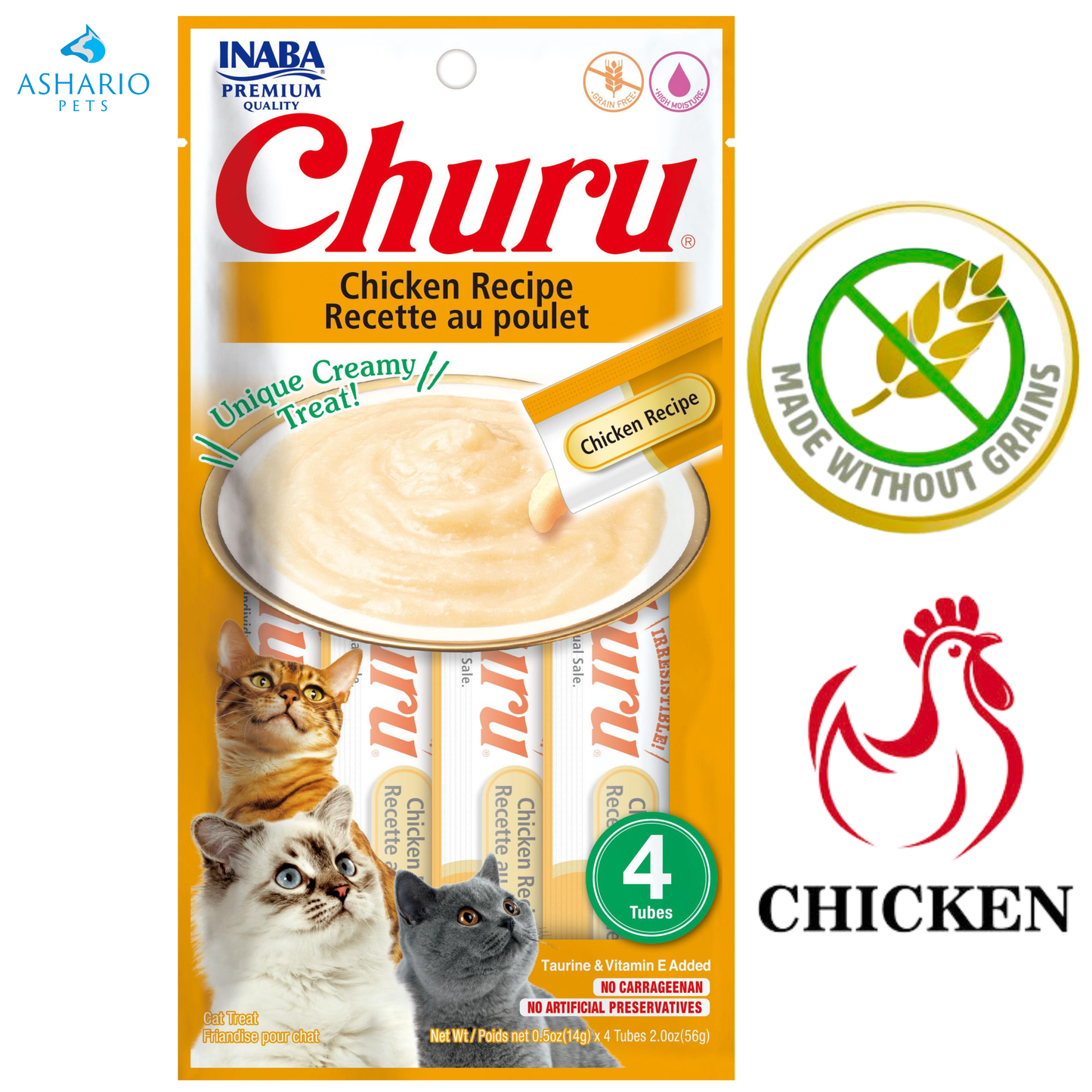 Inaba - Churu Chicken Recipe Cat Treats