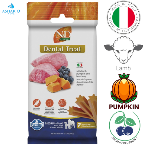 Farmina - Pumpkin Lamb & Blueberry Medium & Maxi Dental Dog Treats — main