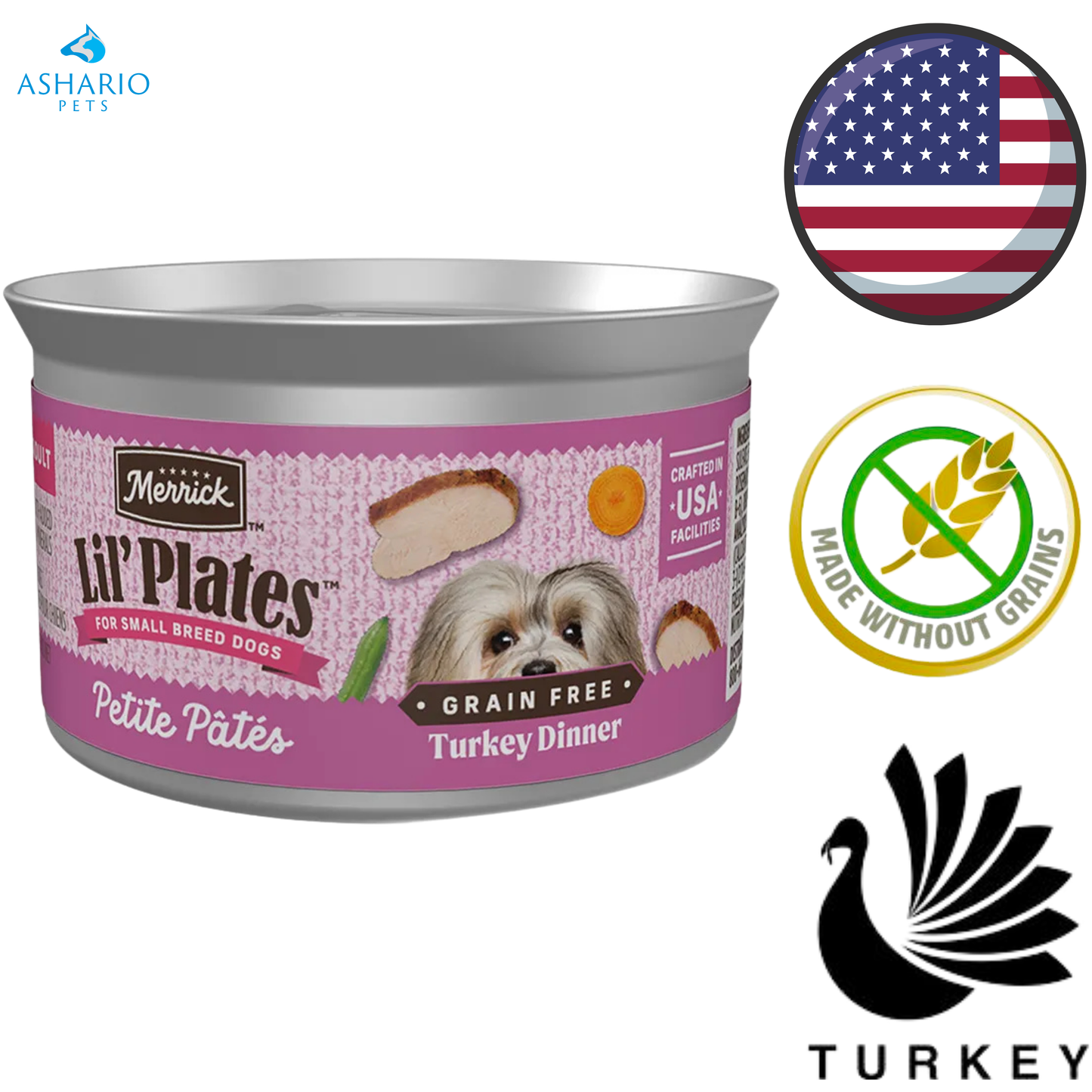 Merrick - Lil’ Plates Petite Pate Turkey Canned Dog Food