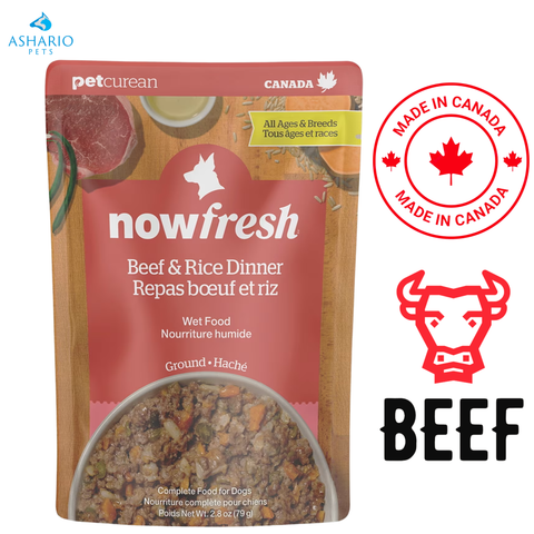 Now Fresh - Ground Beef & Rice Wet Dog Food Pouch