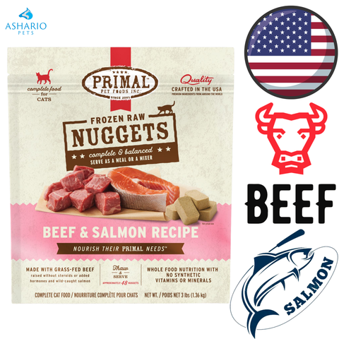 Primal - Beef & Salmon Nuggets Freeze Dried Cat Food