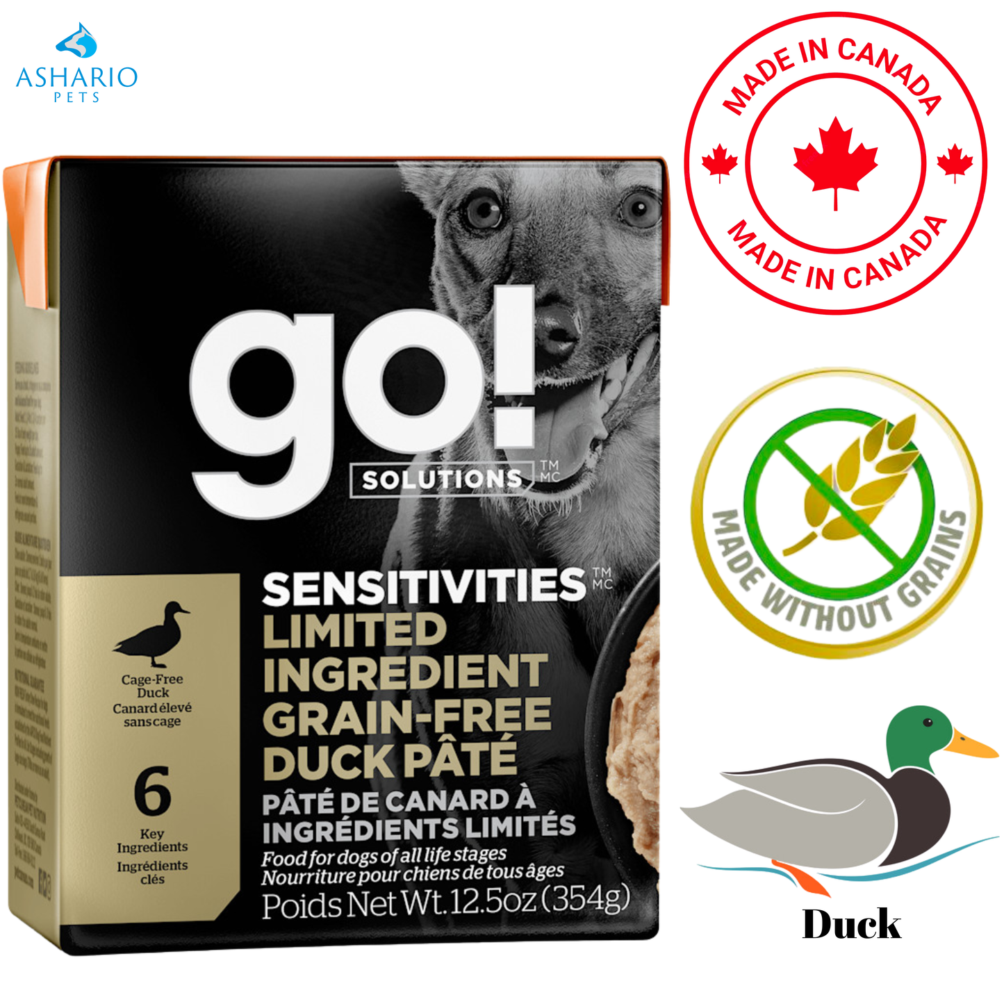 Go! Solutions - Sensitivities Limited Ingredient Grain Free Duck Pate Wet Dog Food