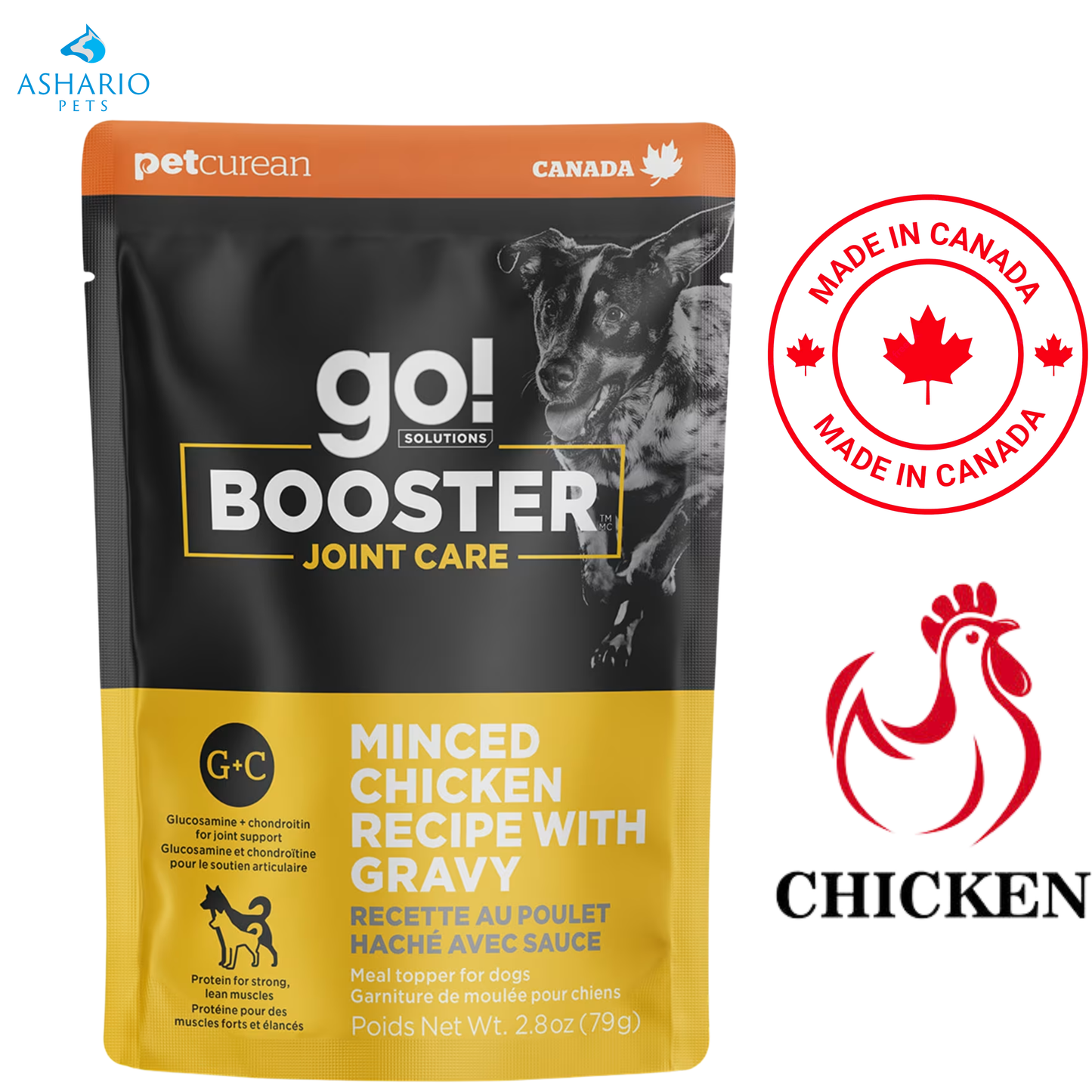 Go! Solutions - Booster Joint Care Minced Chicken With Gravy Wet Dog Food Pouch