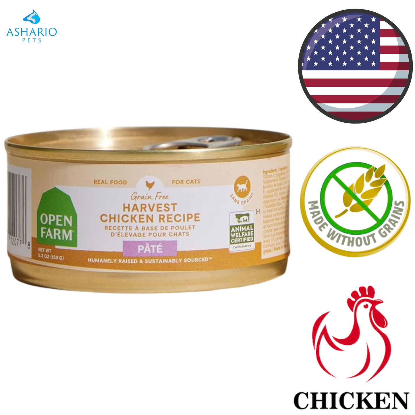 Open Farm - Grain Free Harvest Chicken Pate Canned Cat Food