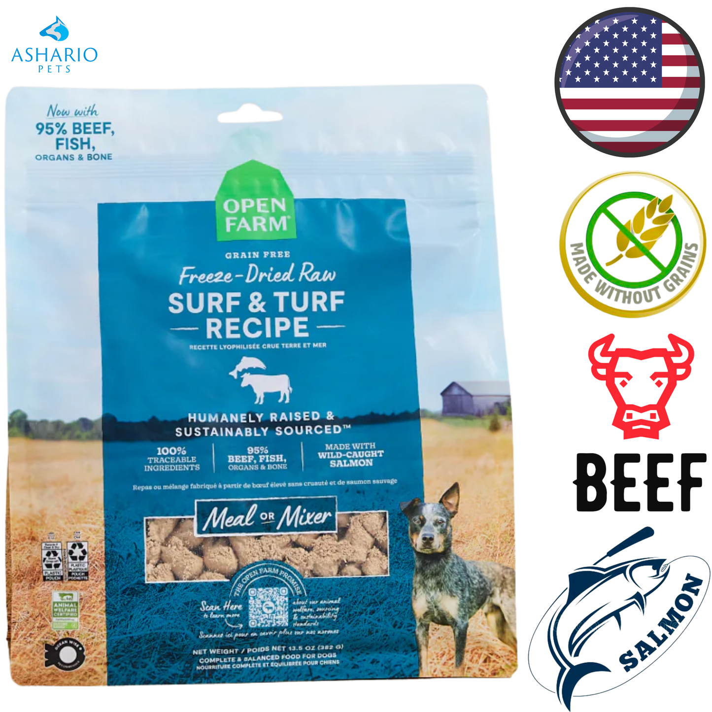 Open Farm - Grain Free Surf & Turf Freeze Dried Dog Food