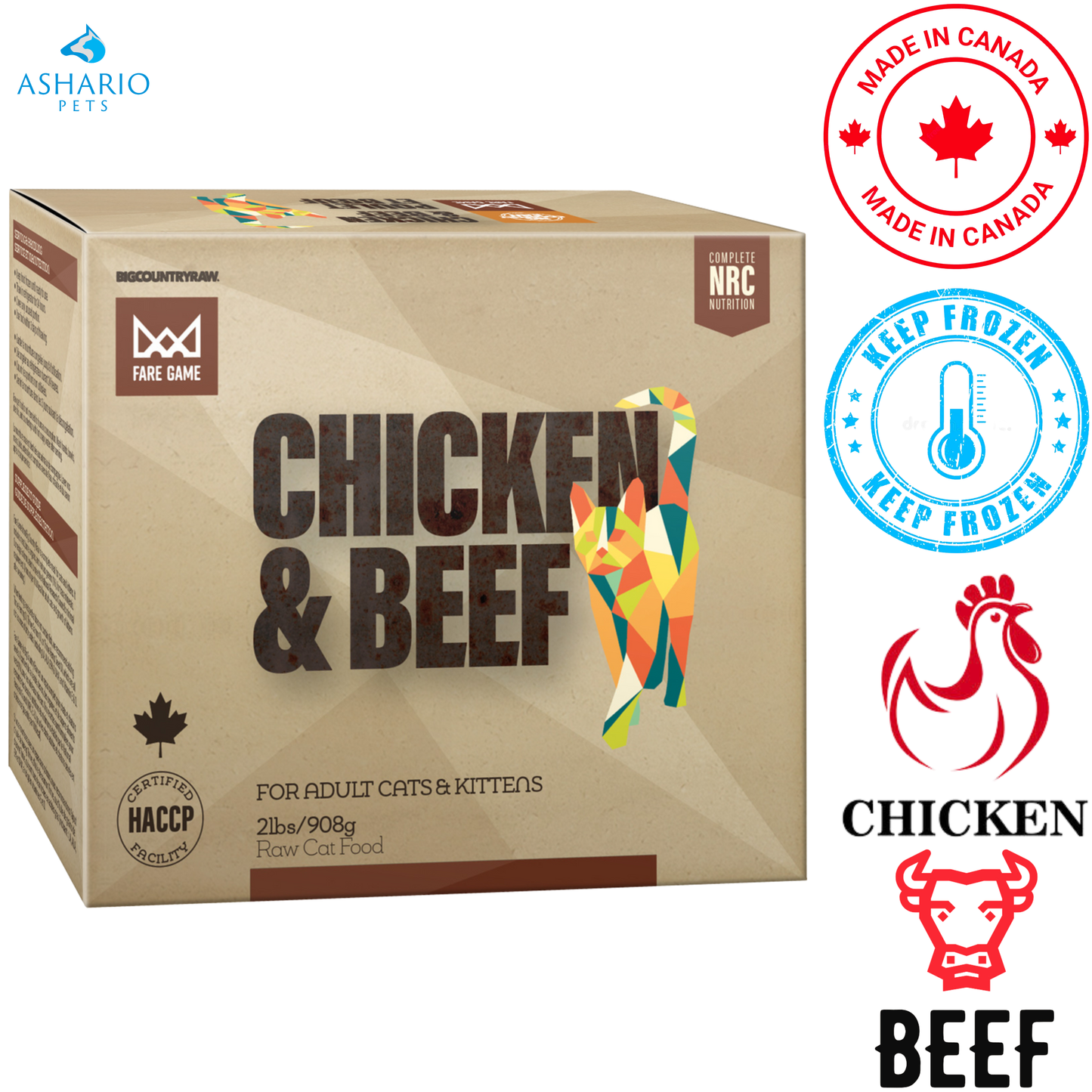 Big Country Raw - Fare Game Chicken & Beef Raw Cat Food