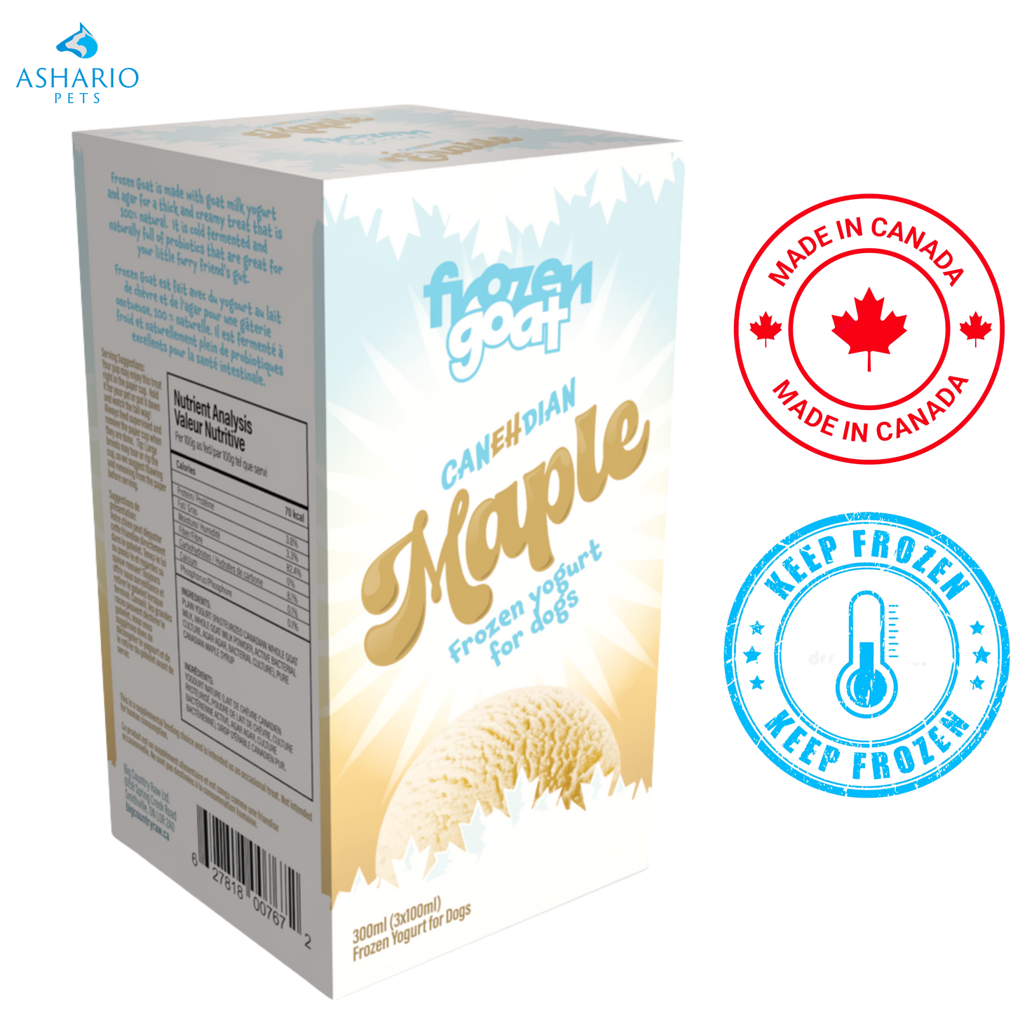 Big Country Raw - Frozen Goat CanEHdian Maple Dog Treats
