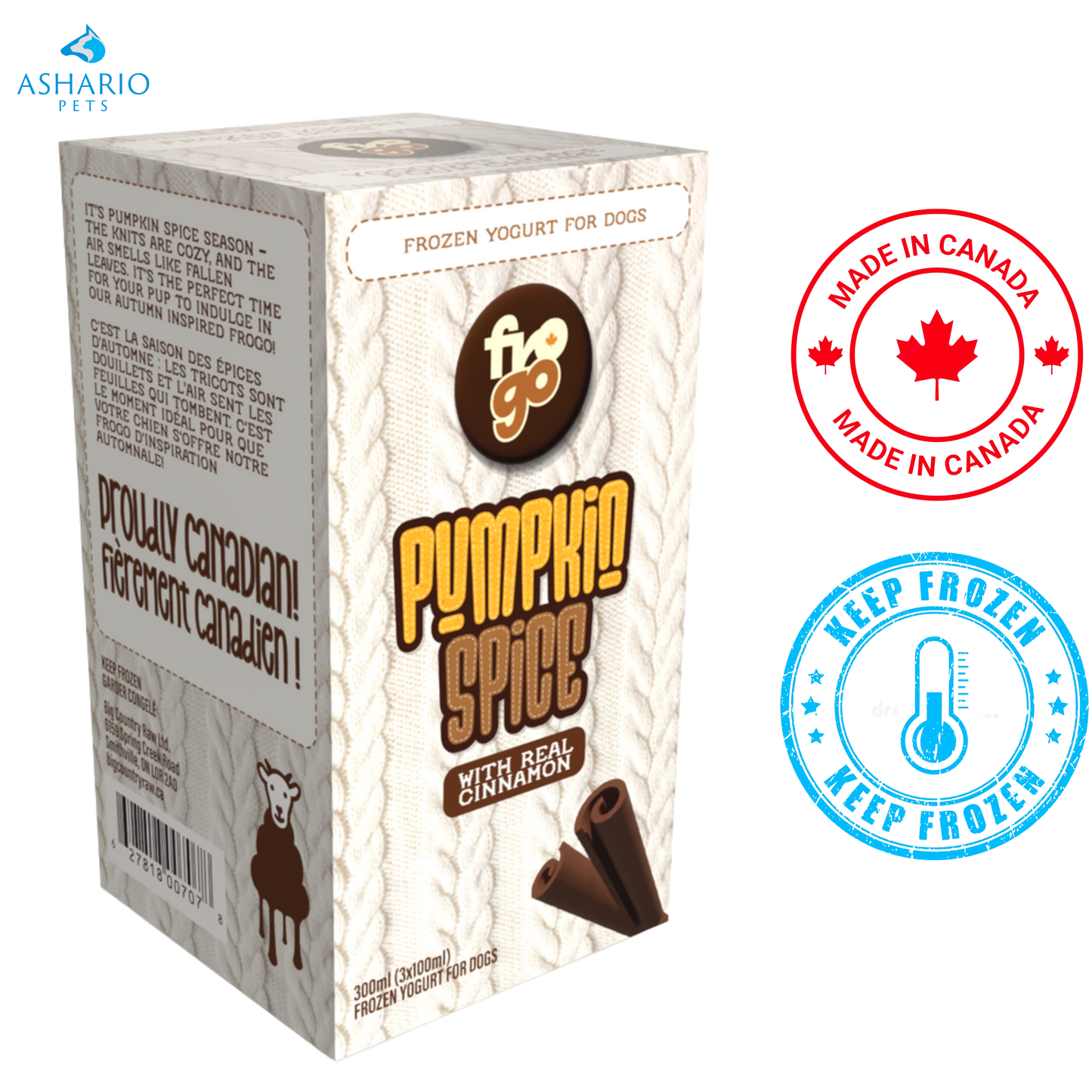 Big Country Raw - Frozen Goat Pumpkin Spice Dog Treats