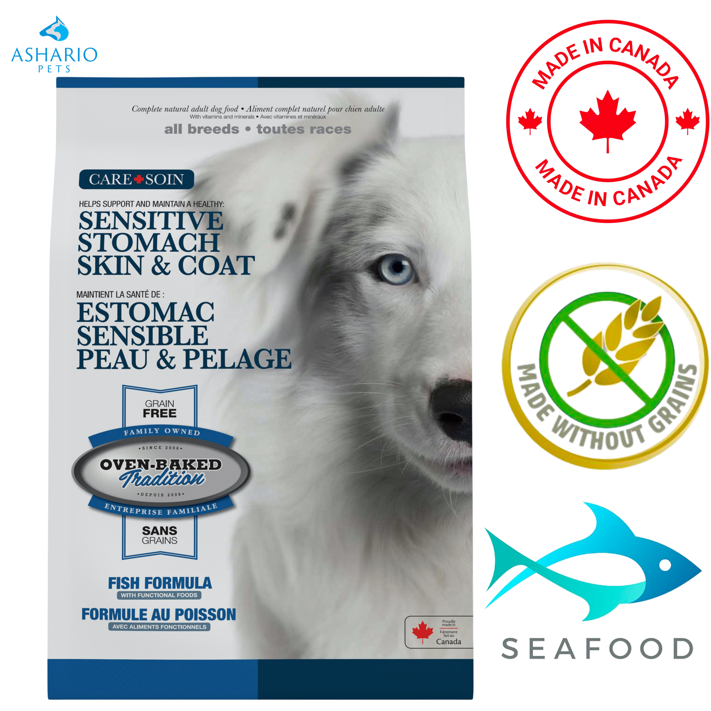 Oven-Baked Tradition - Skin & Stomach Grain Free Fish Dry Dog Food