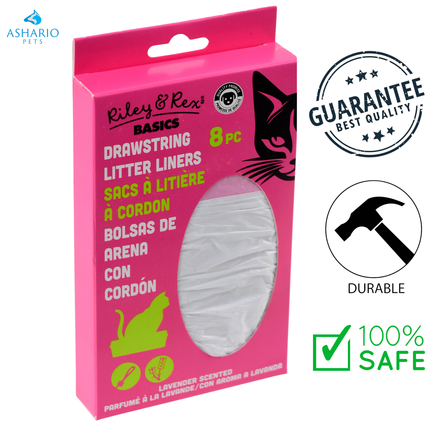 Riley & Rex - Drawstring Litter Box Lavender Scent Liners