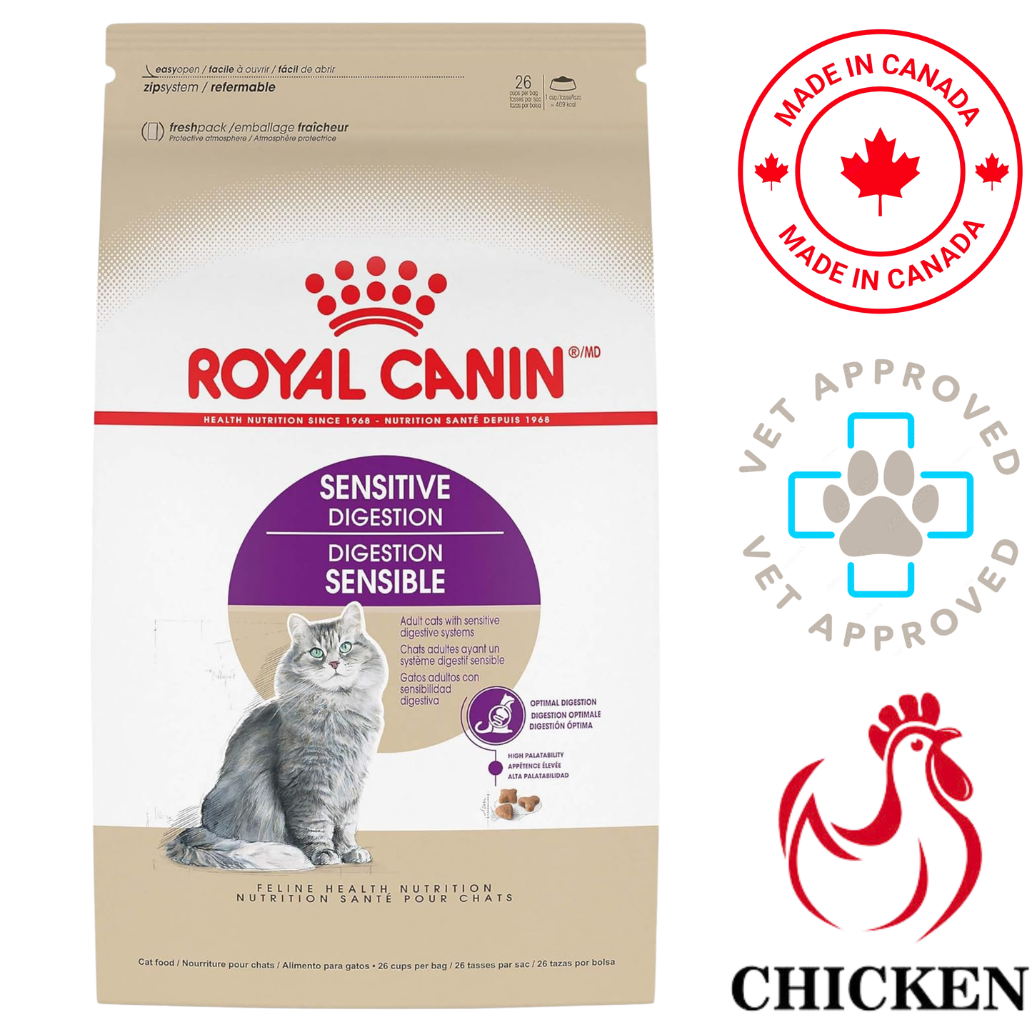 Royal Canin - Feline Health Nutrition Sensitive Digestion Adult Dry Cat Food — main