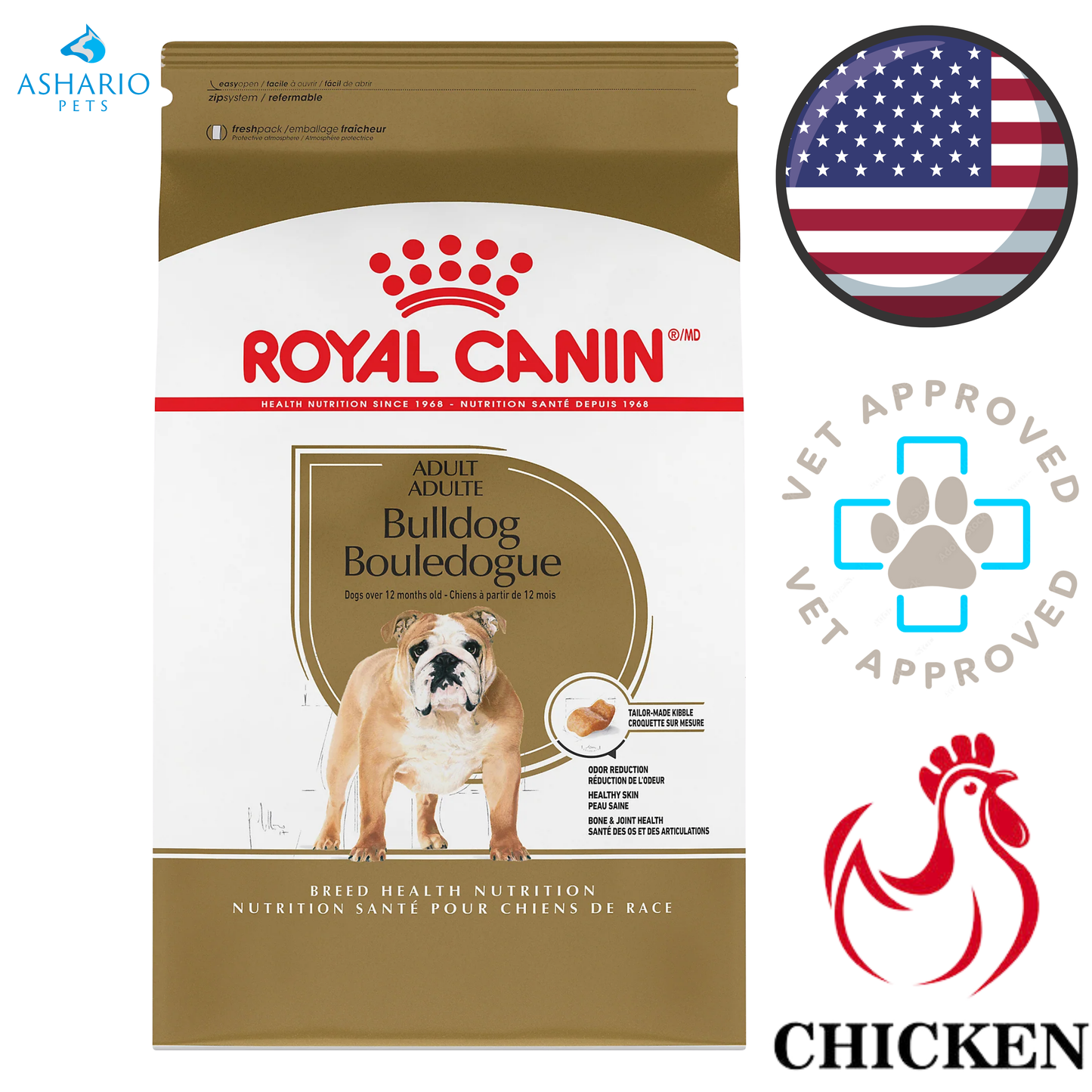 Royal Canin - Breed Health Nutrition Bulldog Adult Dry Dog Food