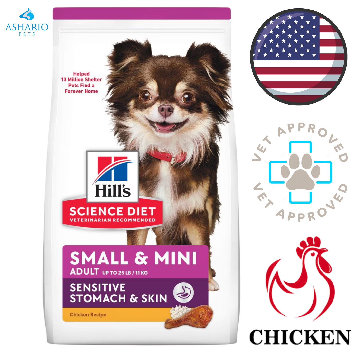 Hill's Science Diet - Sensitive Stomach & Skin Adult Small & Mini Chicken Dry Dog Food