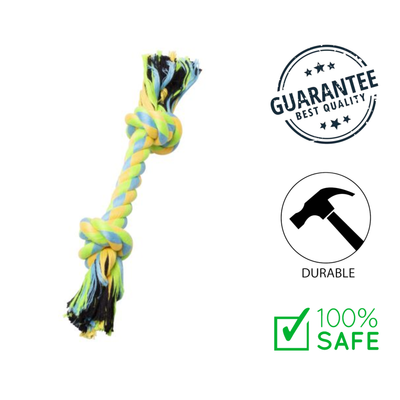 BuD'z - Rope With 2 Knots Sky Blue & Yellow