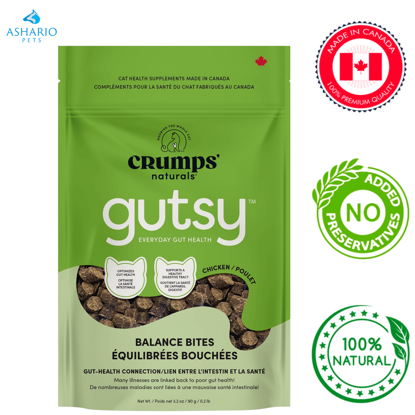 Crumps' Natural - Gutsy Balance Bites Cat Treats