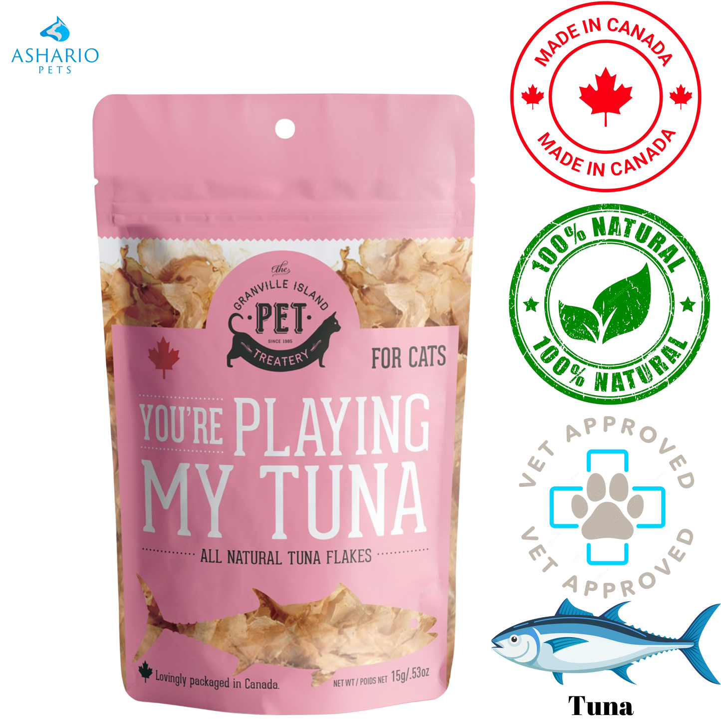 Granville Island Pet Treatery - Tuna Flakes Are You Playing My Tuna Cat Treats — main