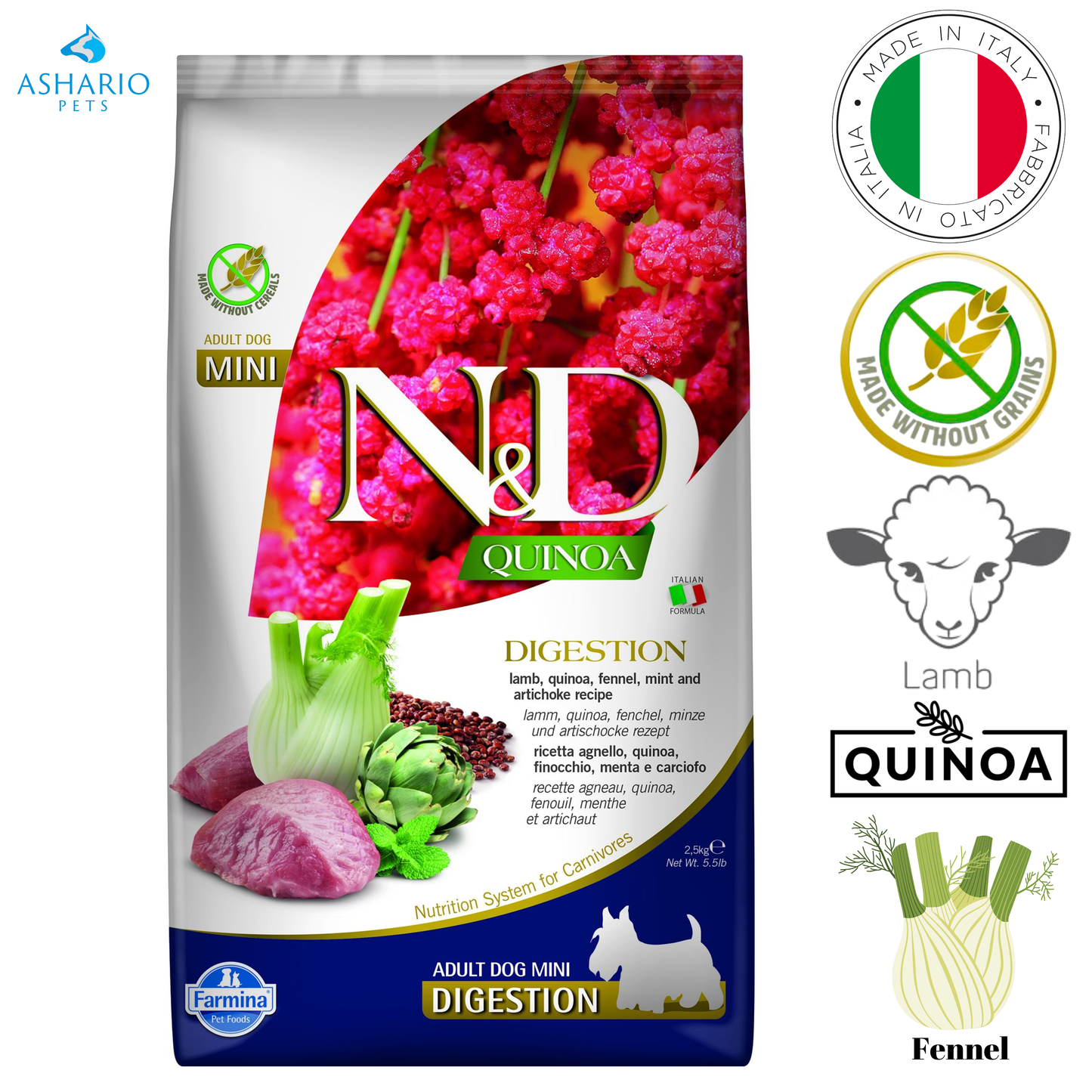Farmina - Digestion Lamb & Quinoa Adult Mini Dry Dog Food — main