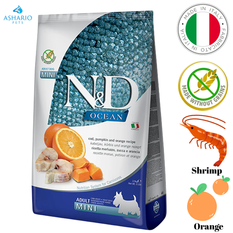 Farmina - Ocean Cod & Orange Adult Mini Dry Dog Food — main