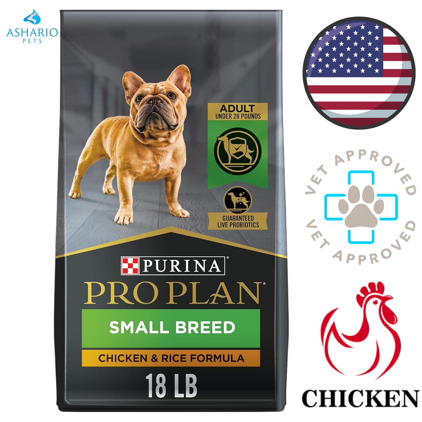 Purina - Pro Plan Small Breed Adult Shredded Blend Chicken & Rice Dry Dog Food
