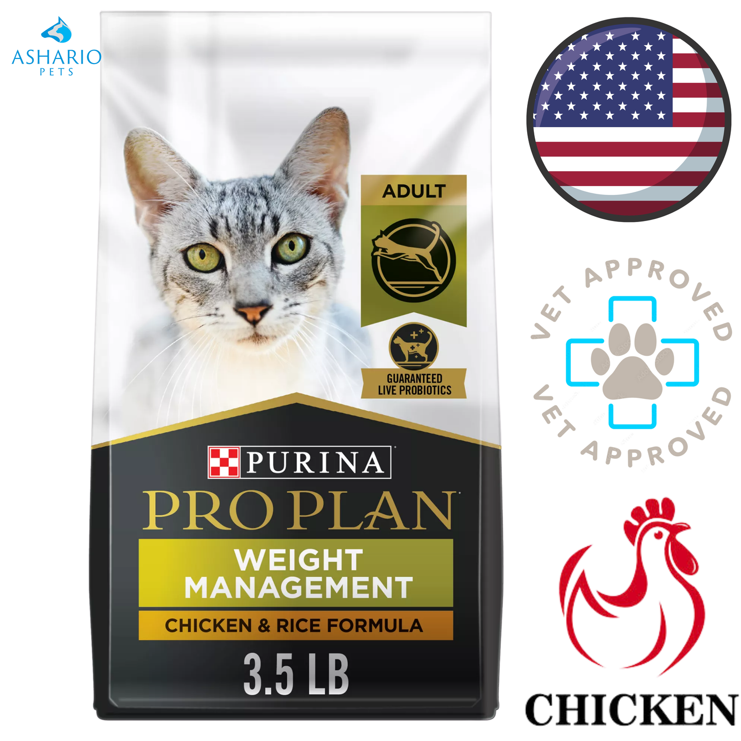 Purina - Pro Plan Specialized Weight Management Chicken & Rice Dry Cat Food