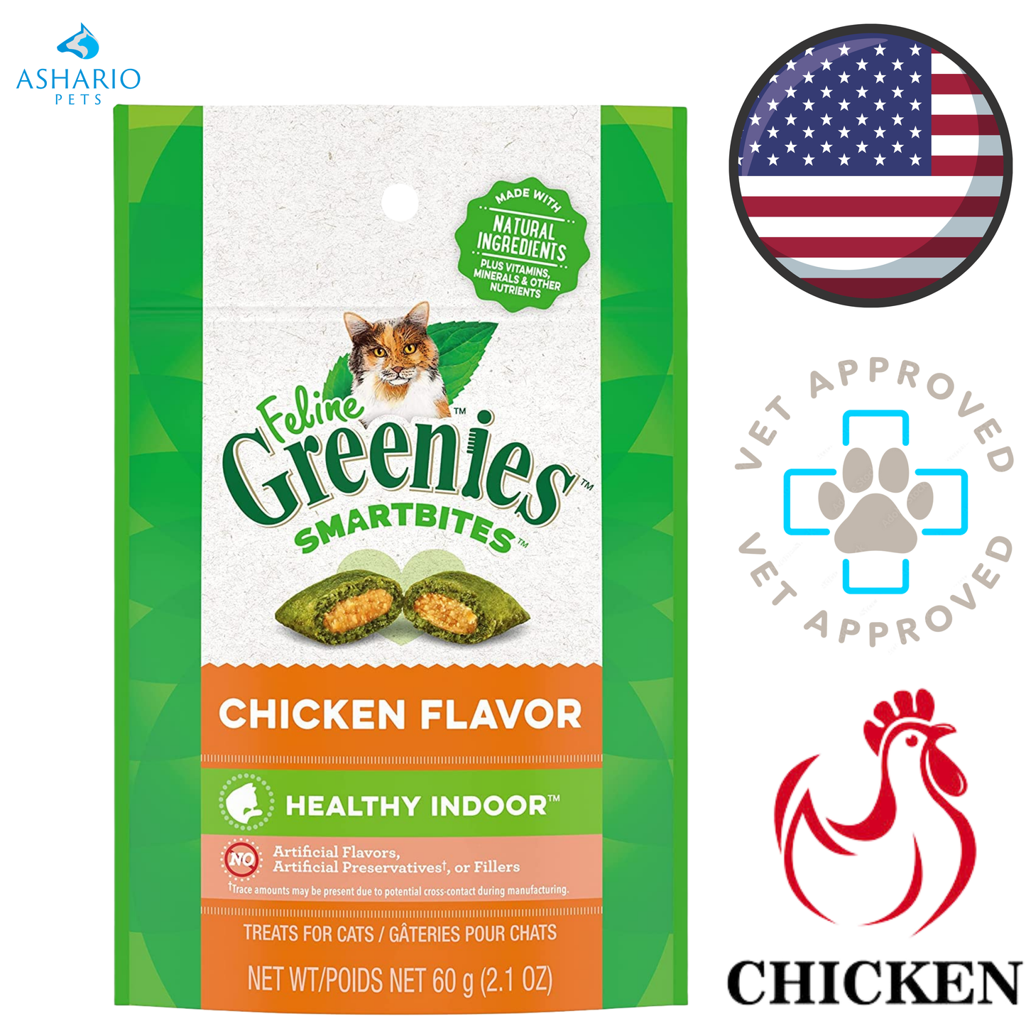 Greenies - Smartbites Healthy Indoor Chicken Cat Treats — main