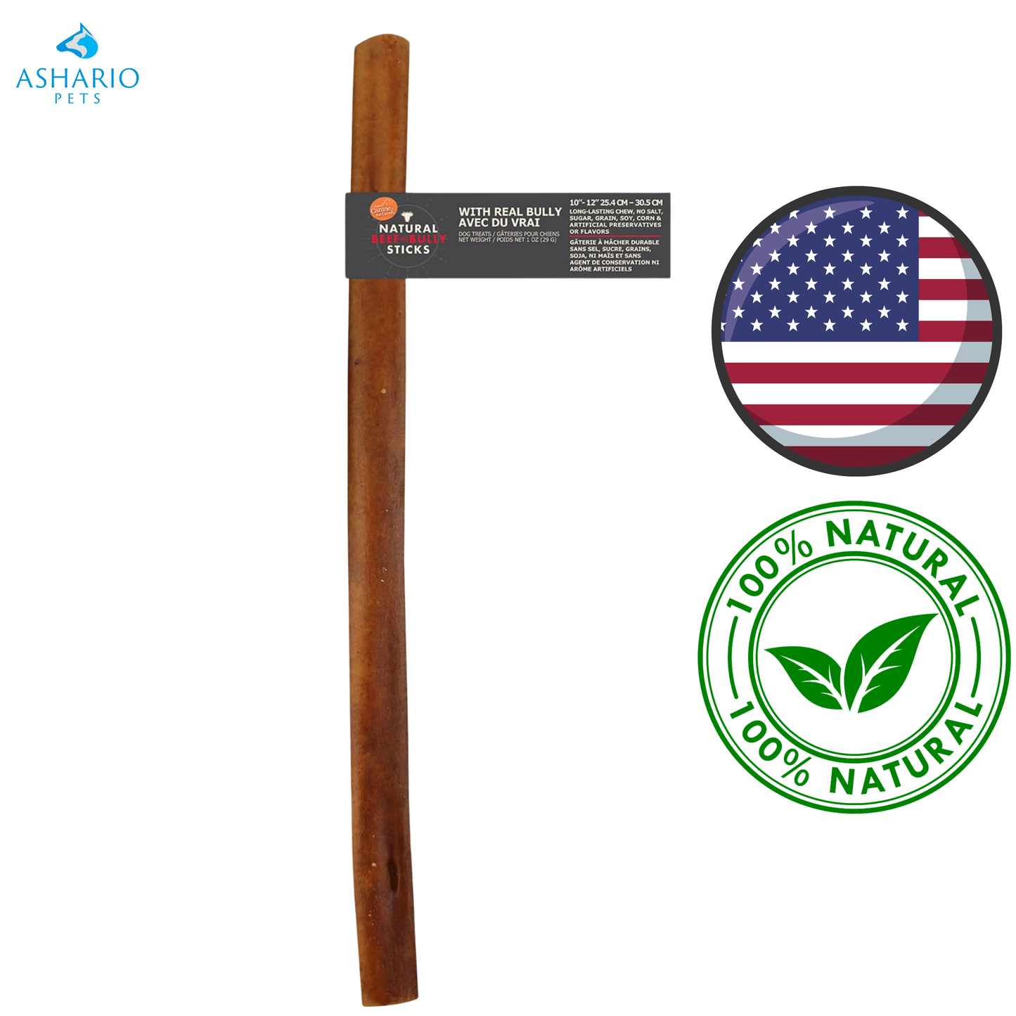 Canine Naturals - Natural Bully Beef Stick Dog Treats