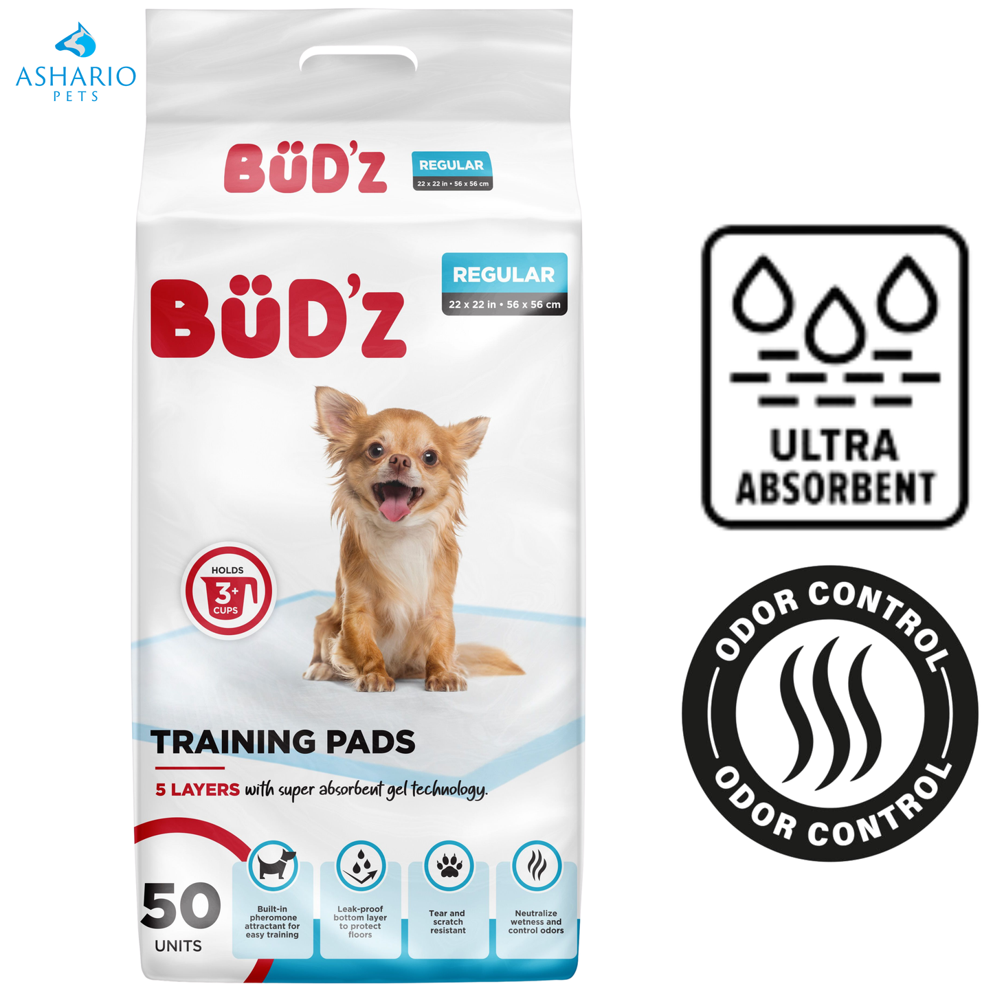 BuD'z - 一次性训练垫(狗用)- 50 片,100 片
