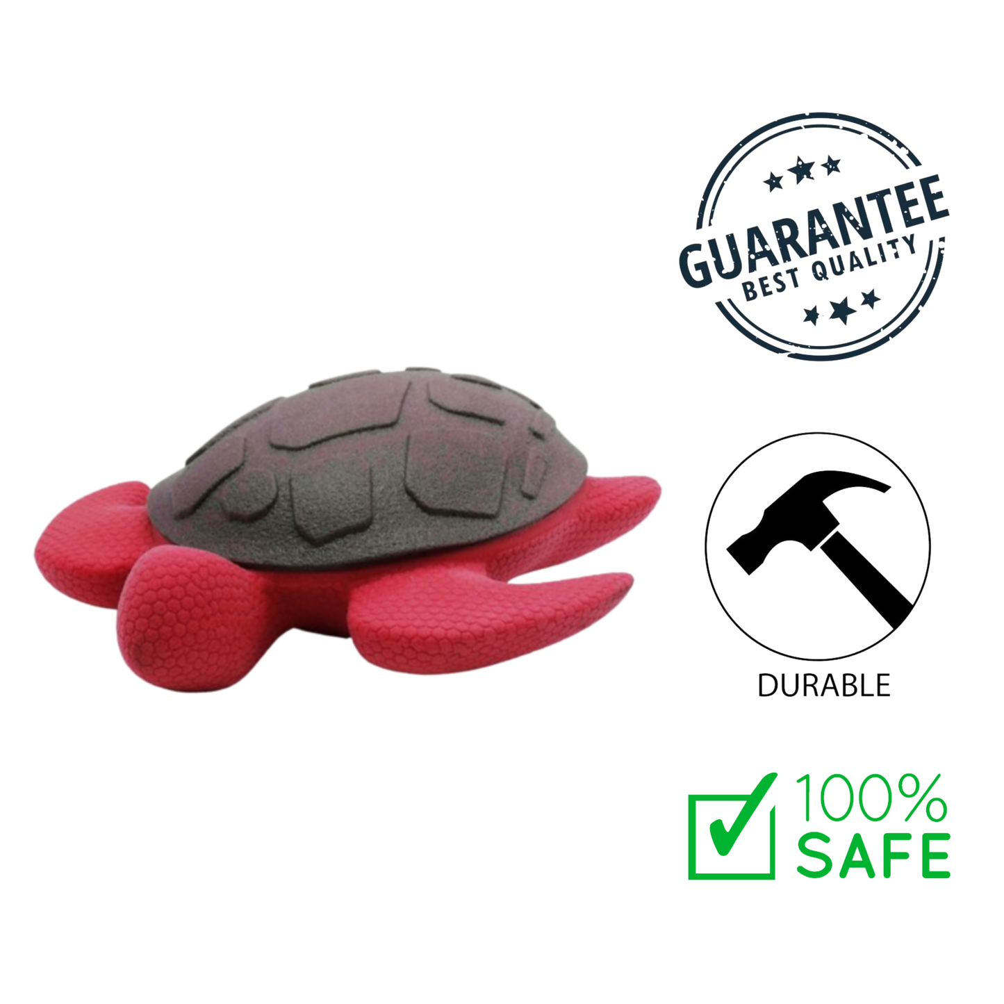 BuD'z - Floating Rubber With Squeaker Turtle Dog Toy