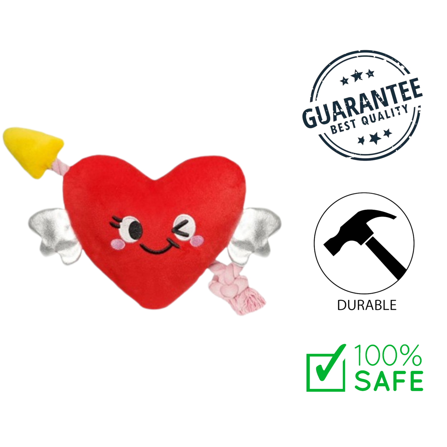 Hugsmart - Fuzzy Friendz Heart and Arrow Dog Toy — main