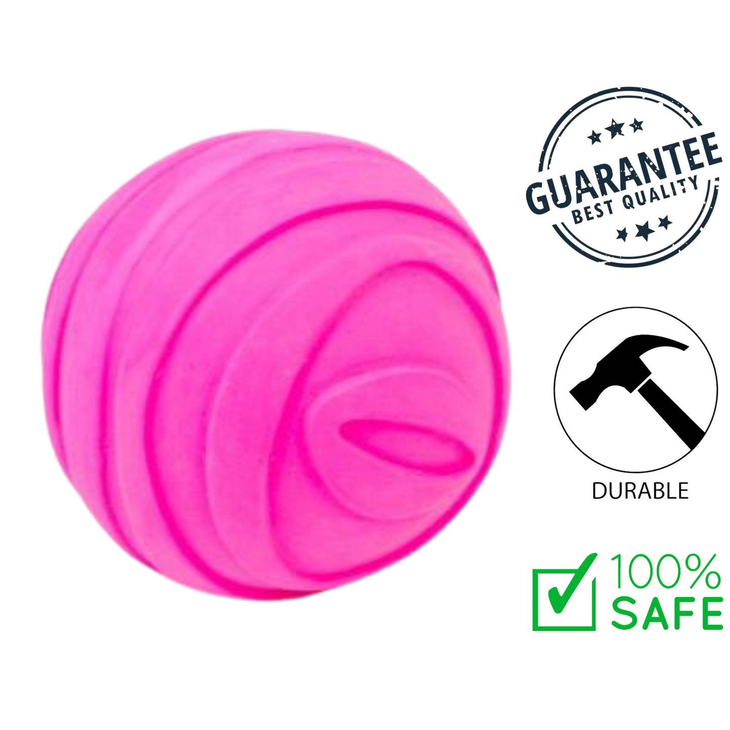 BuD'z - Latex Squeaker Ball Dog Toy - Medium