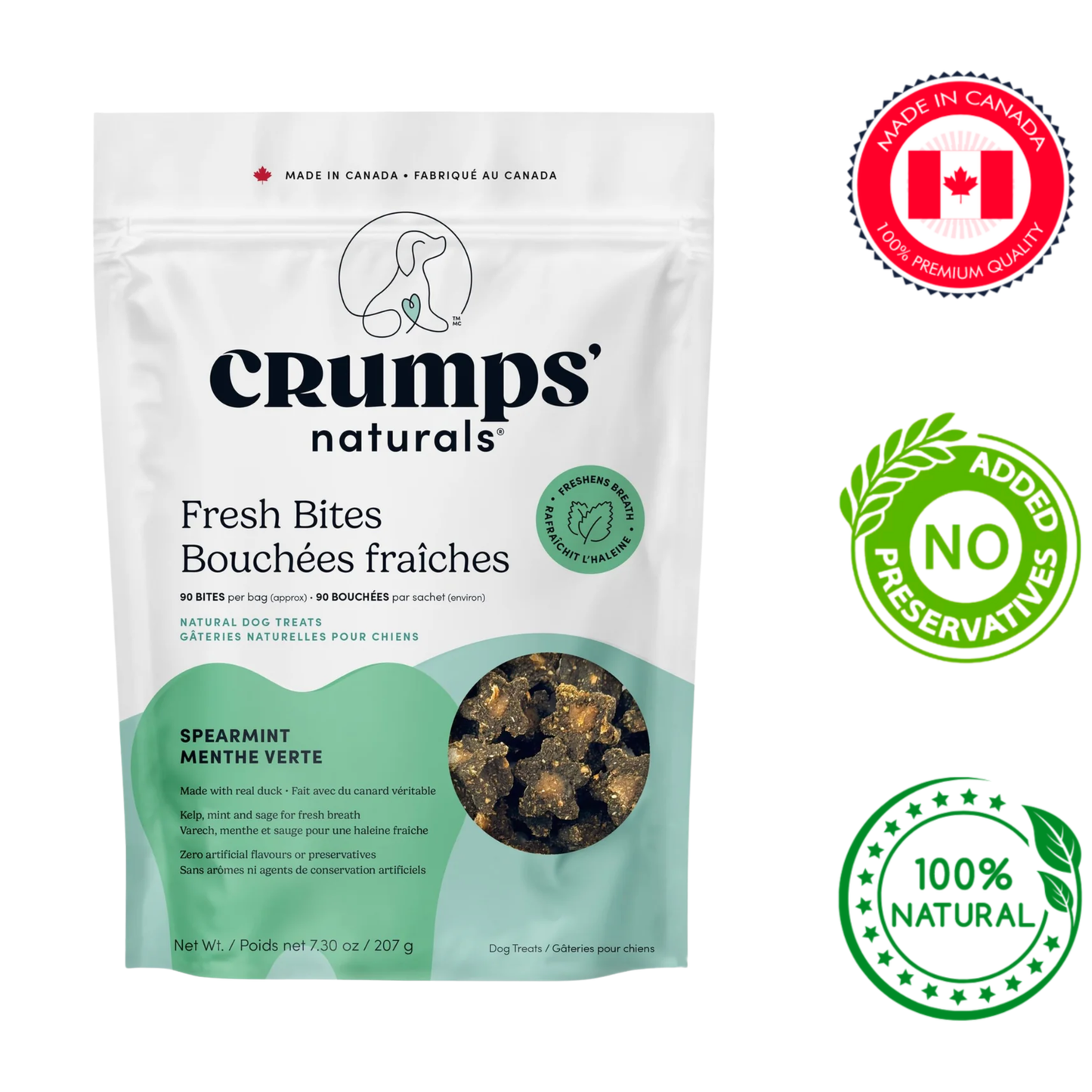 Crump's Natural - Fresh Bites Spearmint Dog Treats — main
