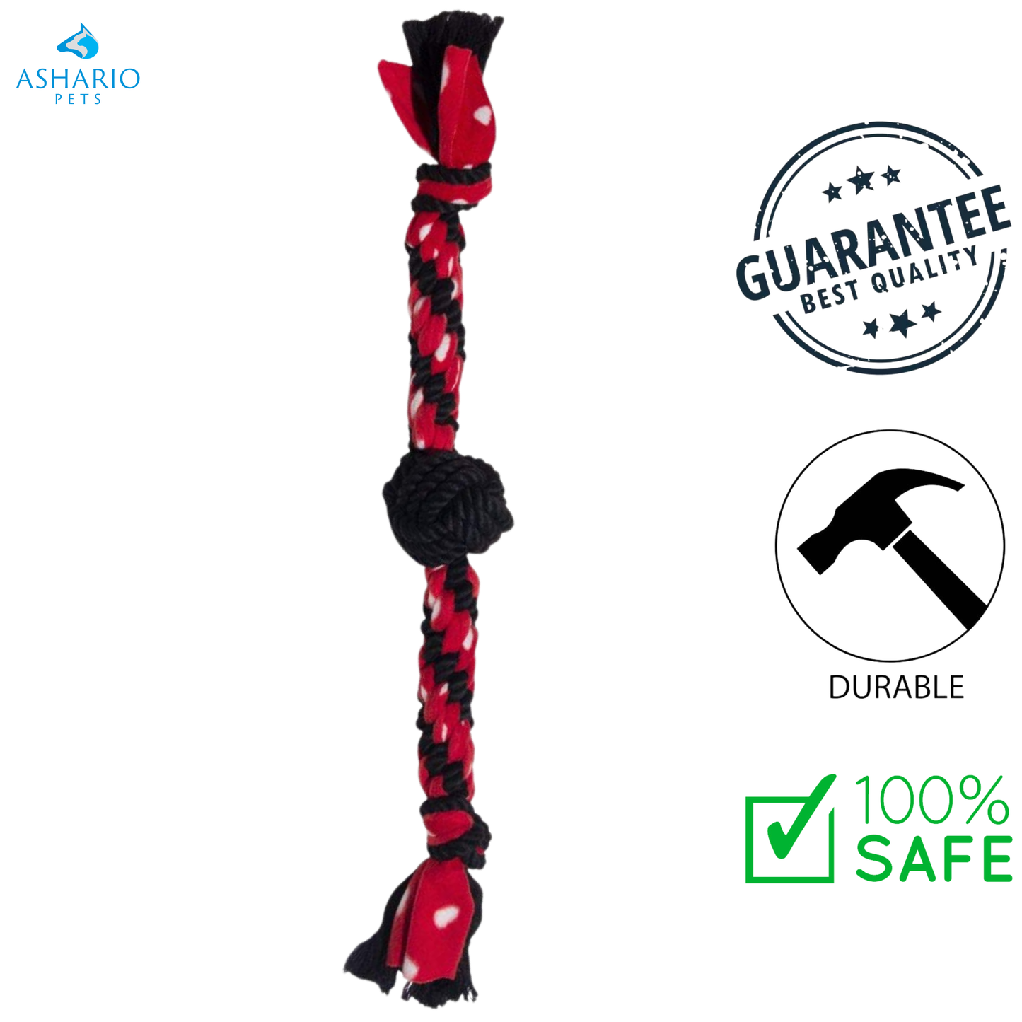 KONG - Signature Rope Dual Knot With Ball Dog Toy — main