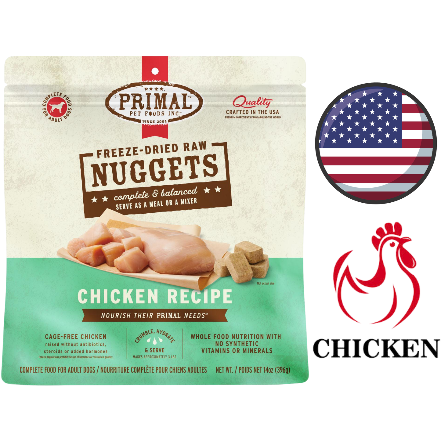 Primal - Chicken Nuggets Freeze Dried Dog Food — view 2