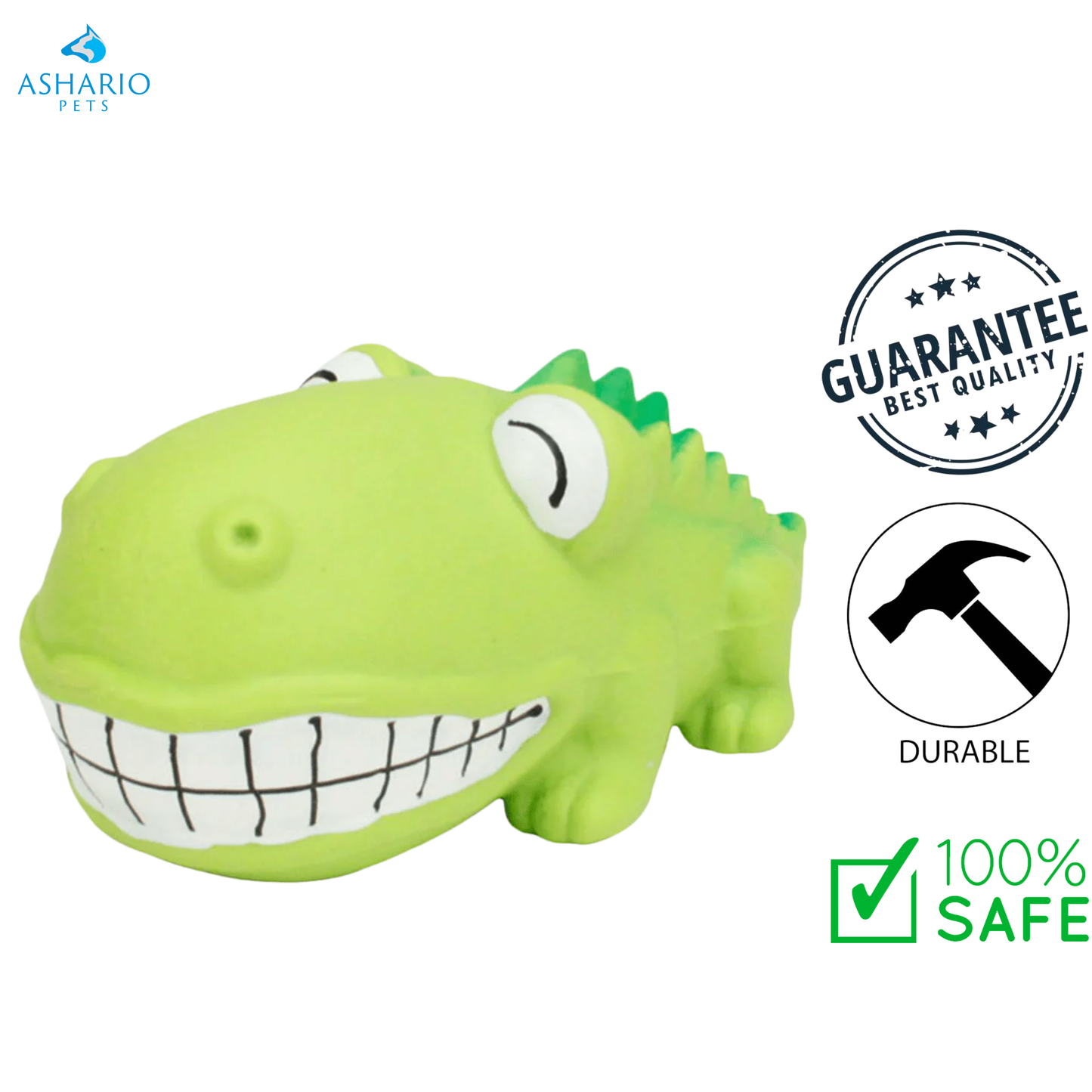 Coastal - Latex Big Head Alligator Dog Toy